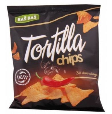 ČIPS TORTILJA LJUTA PAPRIKA BAŠ BAŠ 125G
