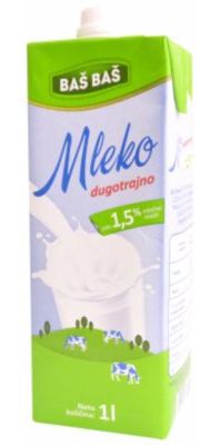 MLEKO UHT BAŠ BAŠ 1.5%MM 1L