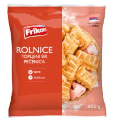 ROLNICE PEČENICA SIR 800G FRIKOM