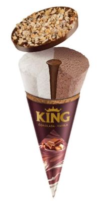 FRIKOM KING ČOKOLADA-VANILA 160ML KORNET