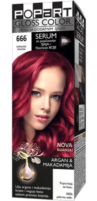 BOJA ZA KOSU POPARRT GLOSS COLOR 666 KORALNO CRVENA