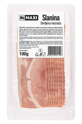 Slanina mesnata u zast.atm.Maxi 100g