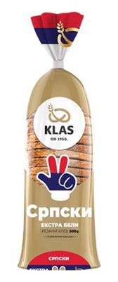 KLAS SRPSKI EXTRA BELI HLEB REZANI 500G