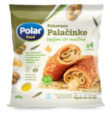 PALAČINKE POHOVANE SA TOPLJENIM SIROM I MASLINAMA 400G POLAR FOOD