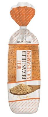 Hleb beli rezani sa susamom 450g