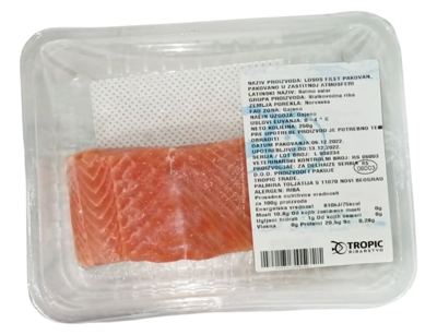 SVEŽA MORSKA RIBA LOSOS FILET TROPIC TRADE 200G