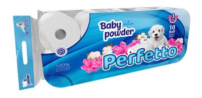 PAPIR TOALET PERFETTO BABY POWDER 10/1