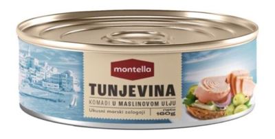 TUNJEVINA KOMADI MONTELLA U SUNCOKRETOVO ULJU 160G