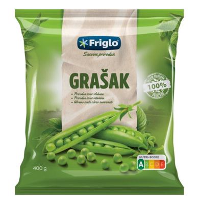 SMRZNUTO POVRĆE FRIGLO GRAŠAK 400G
