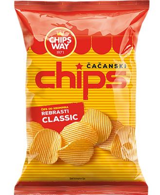 ČIPS ČAČANSKI REBRASTI 230GR CHIPSY WAY