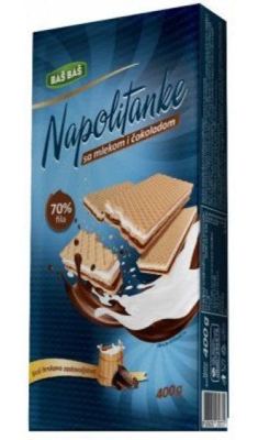 NAPOLITANKE MLEKO&ČOKOLADA BAŠ BAŠ 400G