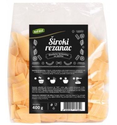 TESTENINA ŠIROKI REZANAC SA JAJIMA BAŠ BAŠ 400G