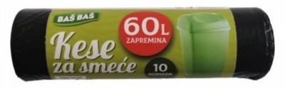 KESE ZA SMEĆE CRNE 60L BAŠ BAŠ 10/1