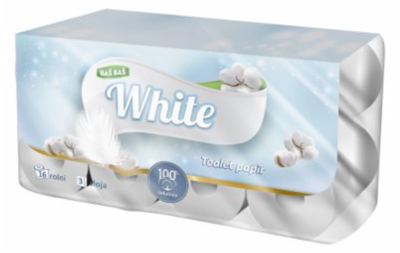 TOALETNI PAPIR 3SL PREMIUM WHITE BAŠ BAŠ 16/1
