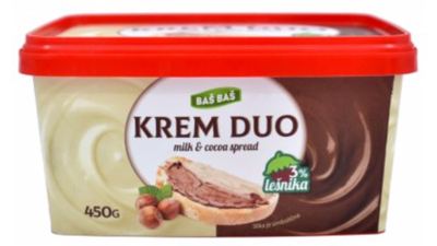 KREM KAKAO-MLEČNI 3% LEŠNIKA BAŠ BAŠ 450G