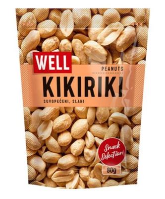 WELL KIKIRIKI PECENI SLANI 80G TIRA