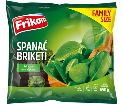 SMRZNUTO POVRĆE SPANAĆ BRIKET FRIKOM 650G