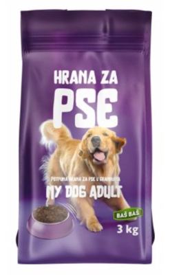 HRANA ZA PSE GRANULE ADULT BAŠ BAŠ 3KG
