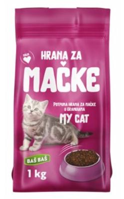 HRANA ZA MAČKE GRANULE BAŠ BAŠ 1KG
