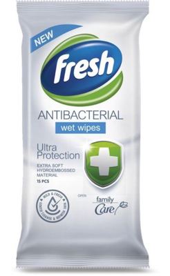VLAŽNE MARAMICE 15/1 ANTIBACTERIAL "PIRAMIDA"