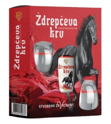 Vino Zdrepceva Krv 0750 + 2 case Coka