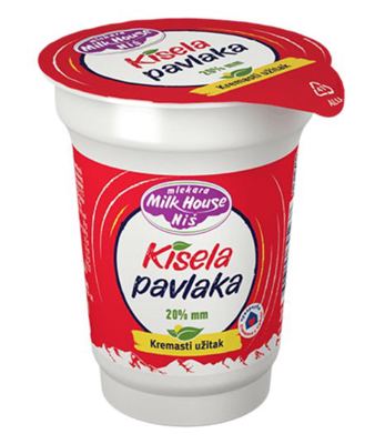 Kisela pavlaka 20% 180g Milk House