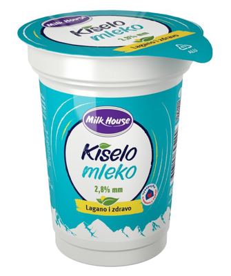 KISELO MLEKO MILK HOUSE 2.8%MM 400G ČAŠA