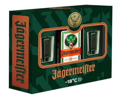 0.5L JAGERMEISTER + 2 CASE-STAND.-VAR.