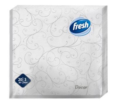 SALVETA DEKOR SILVER 3SL. 20/1 33X33 FRESH