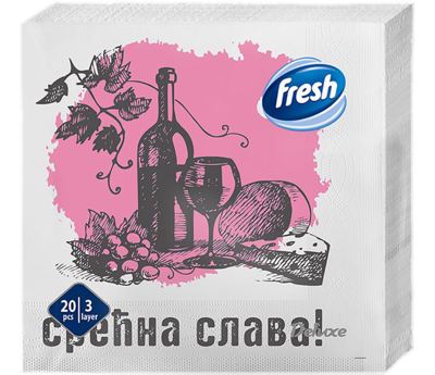 Salvete FRESH 33/20 3sl dekor SLAVSKA 22