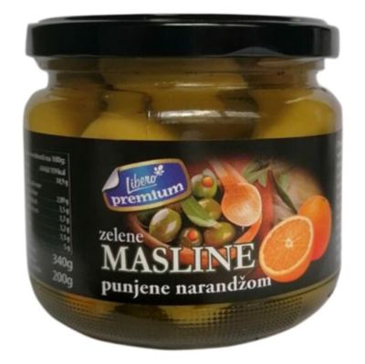 Zelena maslina sa Narandzom 340gr Premium Libero