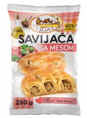 SMRZNUTA SAVIJAČA SA MESOM MARA 250G