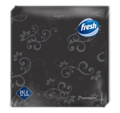 SALVETA CRNA PREMIUM DEKOR "PIRAMIDA" 1/14