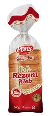 HLEB EXTRA BELI REZANI 500GR PONS