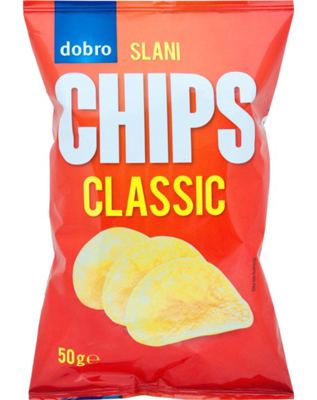 ČIPS DOBRO SLANI 50G CLASSIC 328343