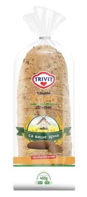 HLEB TAMNI SEČENI SA VIŠE ZRNA 450GR TRIVIT