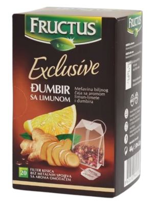 FRUCTUS ČAJ ĐUMBIR SA LIMUNOM 44G
