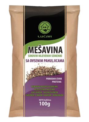 MEŠAVINA SEMENKI SA OVSENIM PAHULJICAMA LUČAR 100G