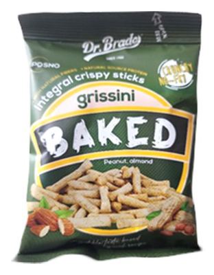 Pečene grisine Dr.Brado kikiriki, badem 50g