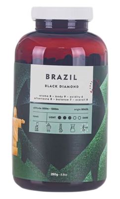 KAFA U ZRNU BRAZIL BLACK DIAMOND 250GR KAFETERIJA