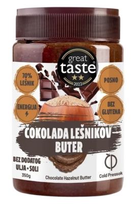 PUTER OD LEŠNIKA SA ČOKOLADOM COLD PRESSOK 350G