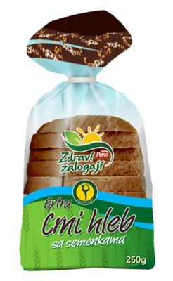 Crni hleb sa semenkama 250g Pons