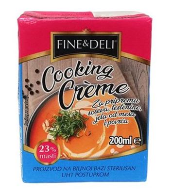 Cooking krem 23%mm 0.2l#24Silboza kuv.