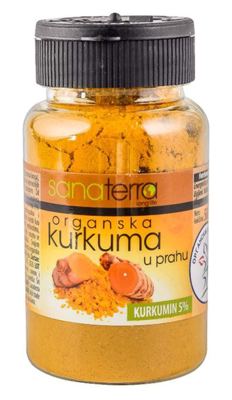 ZAČIN ORGANSKI KURKUMA U PRAHU SANATERRA 50G