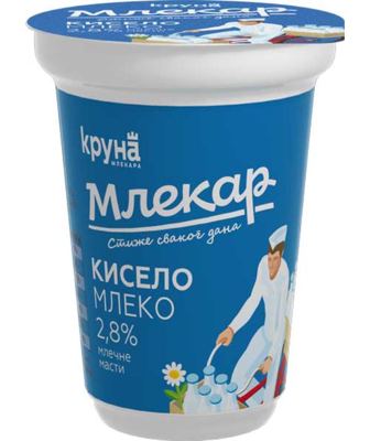 MLEKAR KISELO MLEKO 2.8%MM 180G "KRUNA"