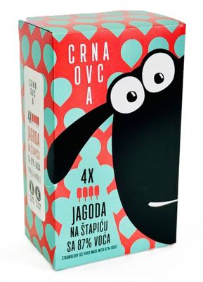Vocni desert od jagode Crna ovca 4x60g