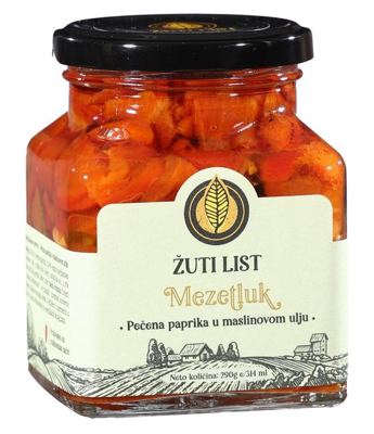PAPRIKA PEČENA U ULJU MEZETLUK 290GR ŽUTI LIST