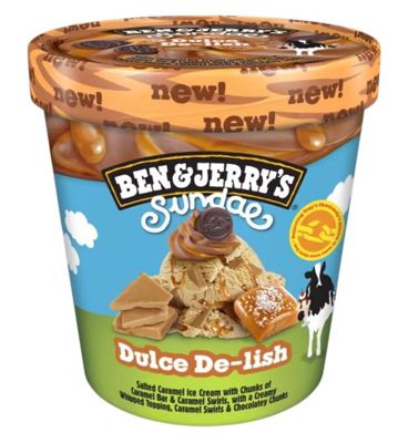 SLADOLED SUNDAE DULCE DE-LISH 427ML BEN&JERRY
