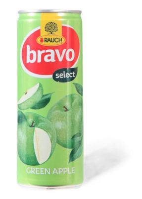 SOK RAUCH BRAVO ZELENA JABUKA LIMENKA 0.25L