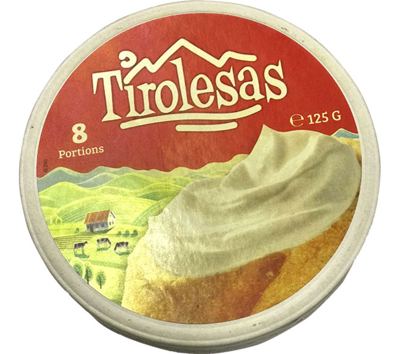 PROIZVOD OD MLEKA SA DODATIM BILJNIM MASTIMA TIROLESAS PORTIONS 125G 346669